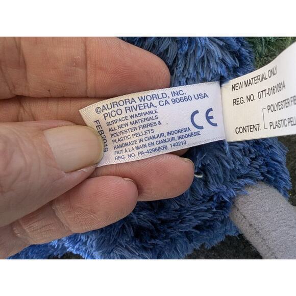 Aurora Peacock Plush 2020 8 Stuffed Animal Lovey EUC Very Clean & Soft - Picture 7 of 7